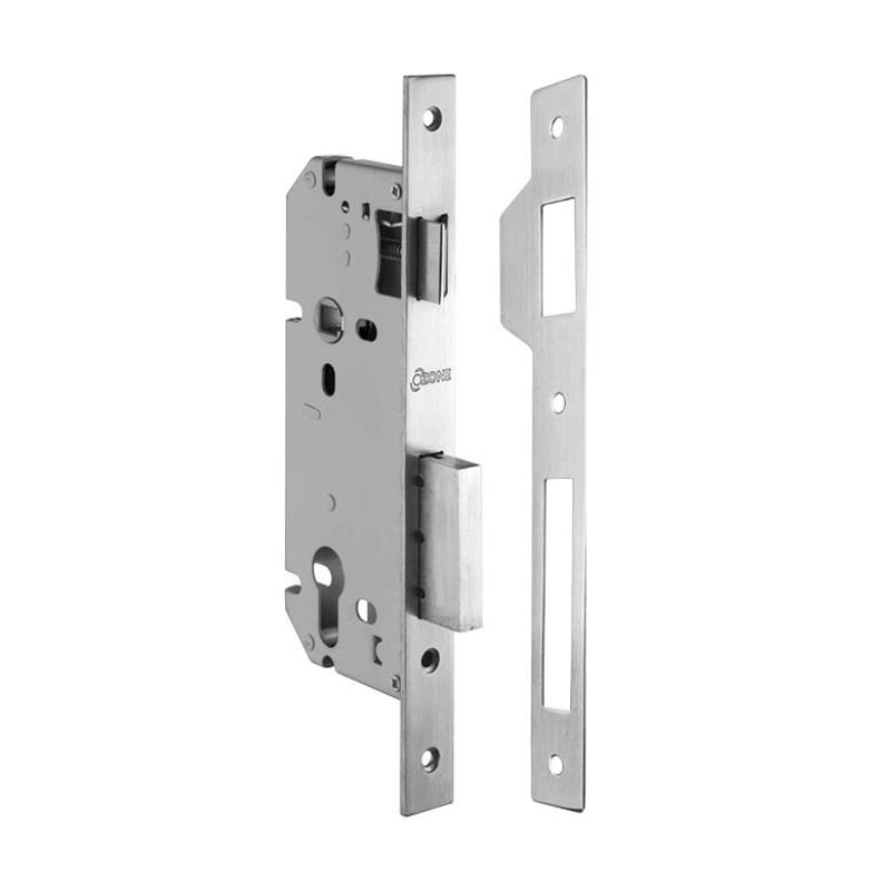 Closed Body Mortise Lock with Strike Plate, Double Throw (SS-304)