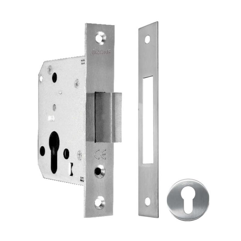 Closed Body Mortise Lock with Strike Plate, Double Throw Dead Bolt