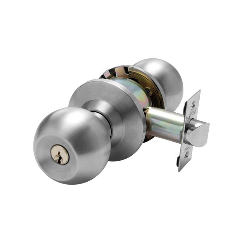 Knob Lock with Key Operation & Push Button