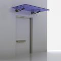 Trio shaped Wall mounted Canopy Fitting with Glass on Top