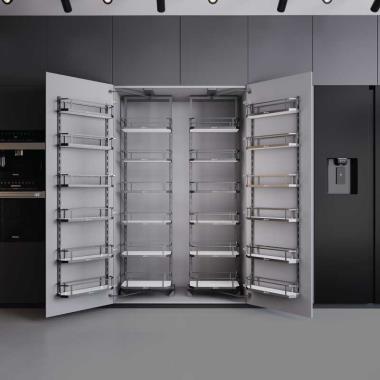 Tall Pantry Unit with Glass Baskets | Ozone