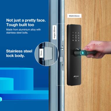 Ozone Morphy Life Lite Wi-Fi Smart Lock with 5-way access | Door Thickness: 35-80 mm | Ozone