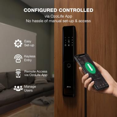 Ozone Morphy NXT Plus Wi-Fi Smart Lock with 5-way access | Door Thickness: 35-80 mm | Ozone