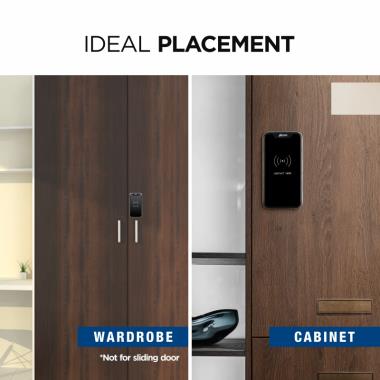 Ozone Smart Furniture Lock with RFID Access | For Wooden/Metal Cabinets & Wardrobes | Ozone