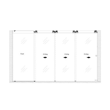 Four Panels Door Sliding Set | Ozone