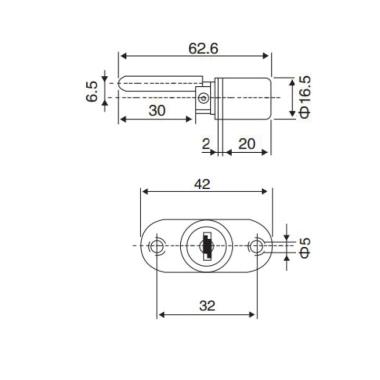 Pedestal Lock for front mount multi drawer pedestal units | Ozone