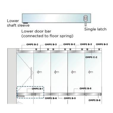 Lower door strip (single latch) | Ozone