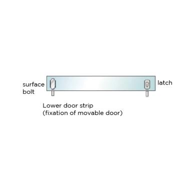 Lower door strip (side bolt+latch) | Ozone