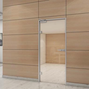 WALL TO GLASS SINGLE SWING DOOR