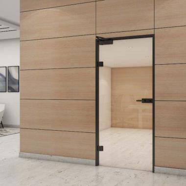 Wall To Glass Single Swing Door