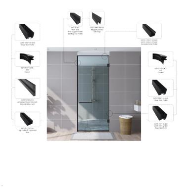 Wall-to-Glass Shower Enclosure