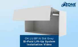 Installation of Ozone OK.LU.BF.N STD Grey, Bi-Fold Lift-up System