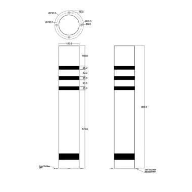 Floor Mounted Bollard | Ozone