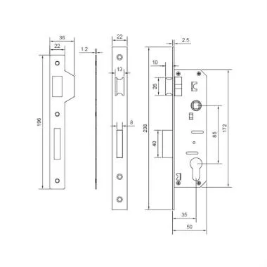 MORTISE LOCK BODY | Ozone