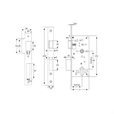MORTISE LOCK BODY | Ozone