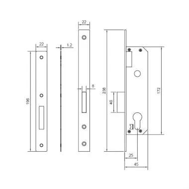 MORTISE LOCK BODY | Ozone