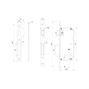 MORTISE LOCK BODY | Ozone
