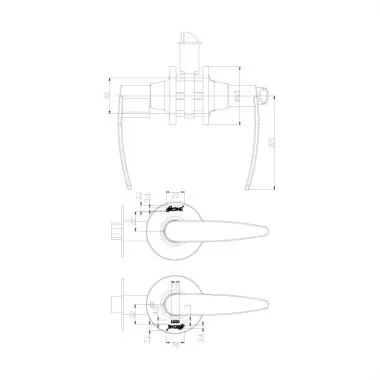 Mortise Handle with POD Lock , SSS | Ozone