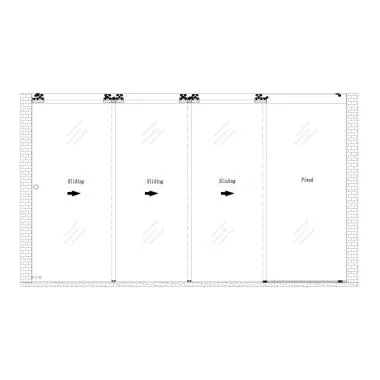 4 Panel Sliding Door Set (Left Hand Opening) | Ozone