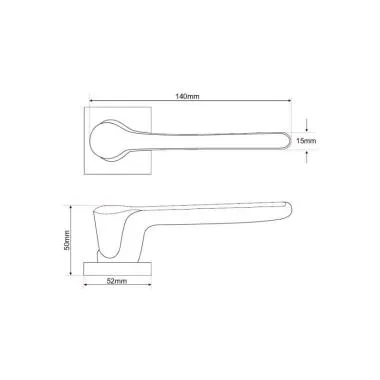 Kepler Handle with Key , Dual Black | Ozone