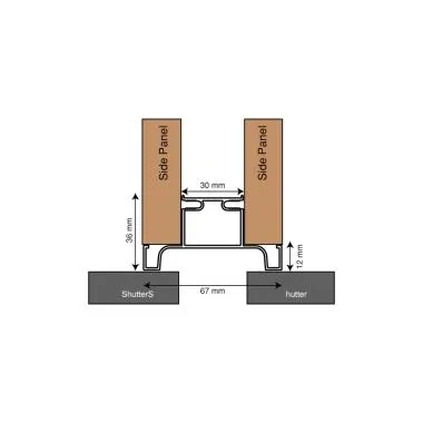 Vertical C Gola Profile with Handleless Design | Type: Handleless Gola Profile
