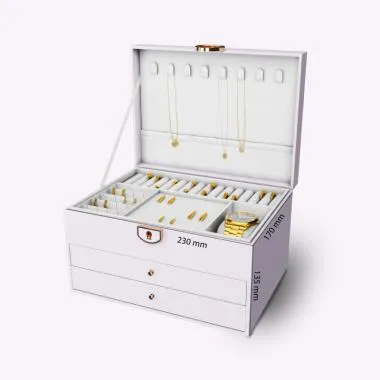 Jewellery Box with Premium Leather & Velvet Lining | Ozone