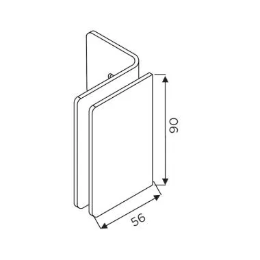 Wall-to-Glass Bracket (For Fixed Glass) | Ozone