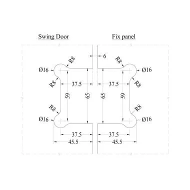 Glass-to-Glass Hinge 180° | Ozone