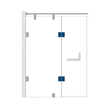 Glass-to-Glass Hinge 180° | Ozone