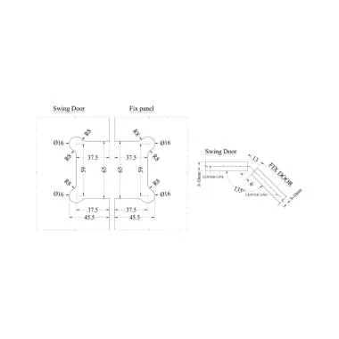 Glass-to-Glass Hinge 90° | Ozone