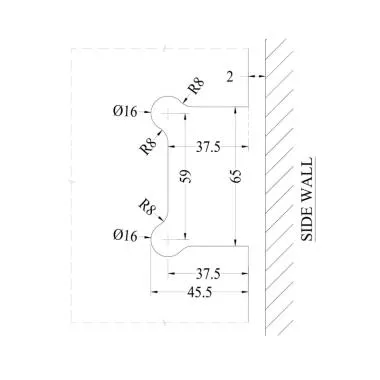 Wall-to-Glass Bracket (Fixed Glass) | Ozone