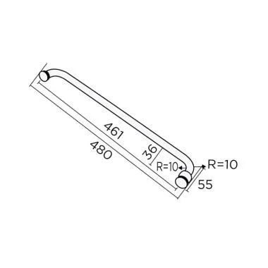 Towel Bar With Knob | Ozone