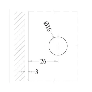 Wall-to-Glass Connector 90° | Ozone
