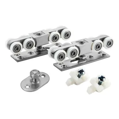 Sliding System Set W/O Track for Single Framed/Wooden Door of 100 Kg | Ozone