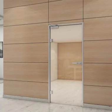 WALL TO GLASS SINGLE SWING DOOR