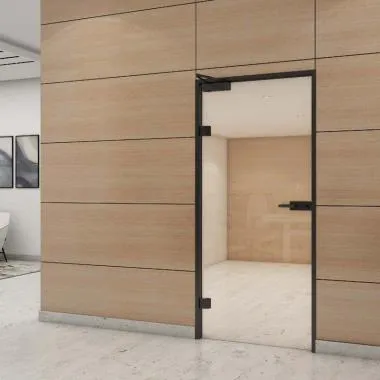WALL TO GLASS SINGLE SWING DOOR