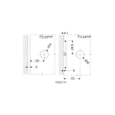Glass Connector for Wall | Floor Mounting | Ozone